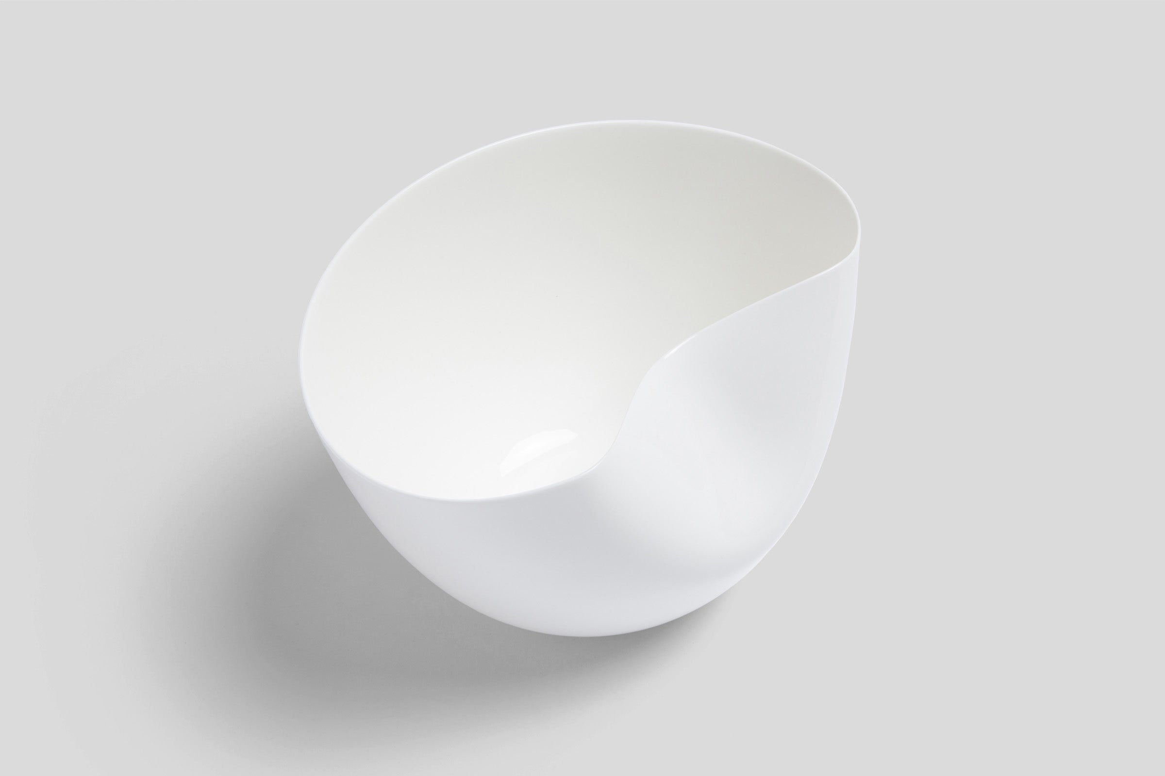 Bodo Sperlein White Sculptural Dented Bowl