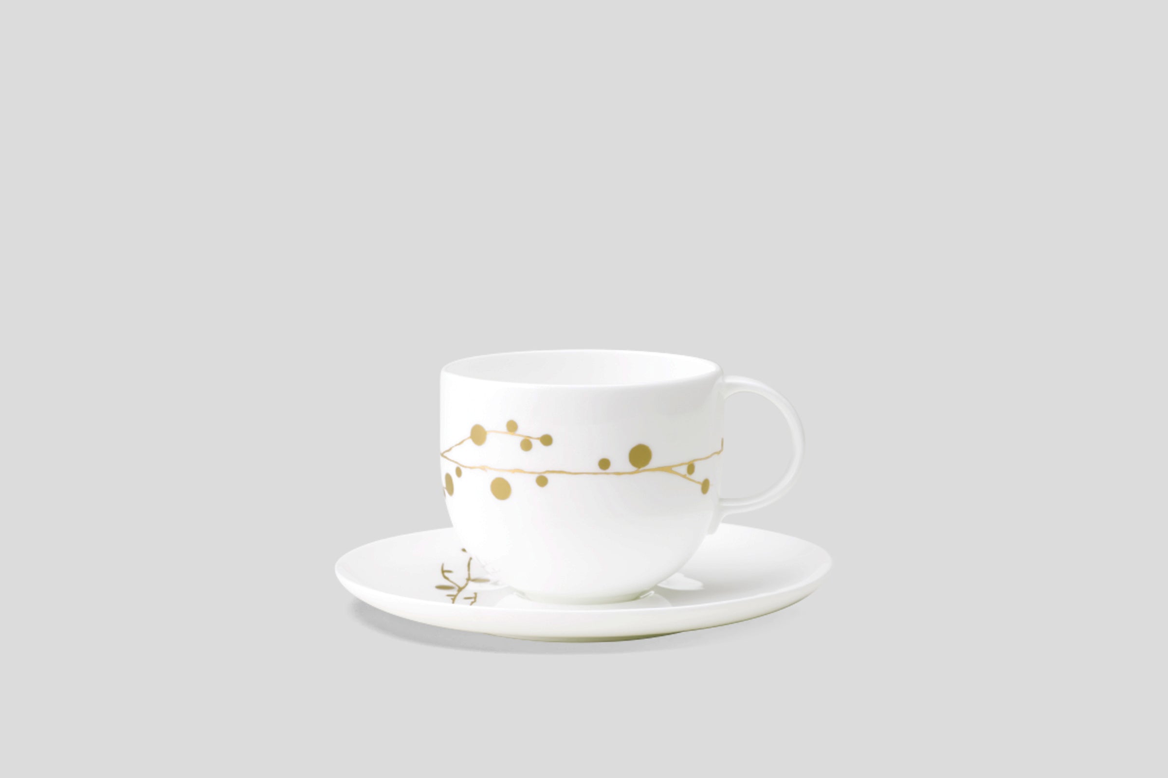 Designer-Luxury-Modern-Nikko Golden Berry Teacup & Saucer-Nikko-Golden Berry-Gold-Bodo Sperlein-Bone China-Designer-Luxury-Modern-Tasse-Becher-Kaffee Tasse