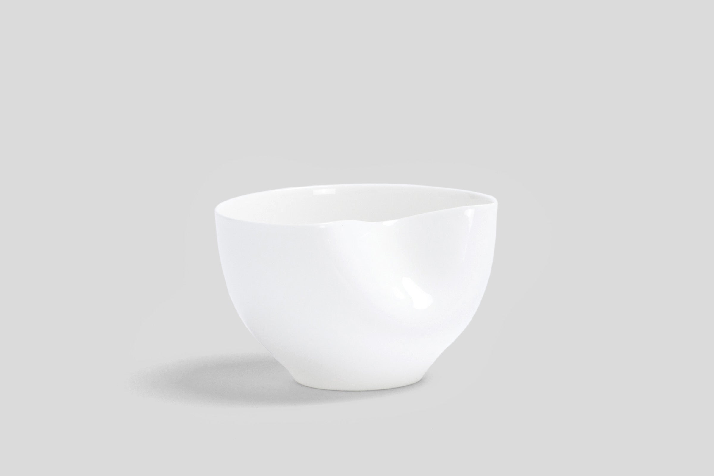 Bodo Sperlein White Sculptural Dented Bowl