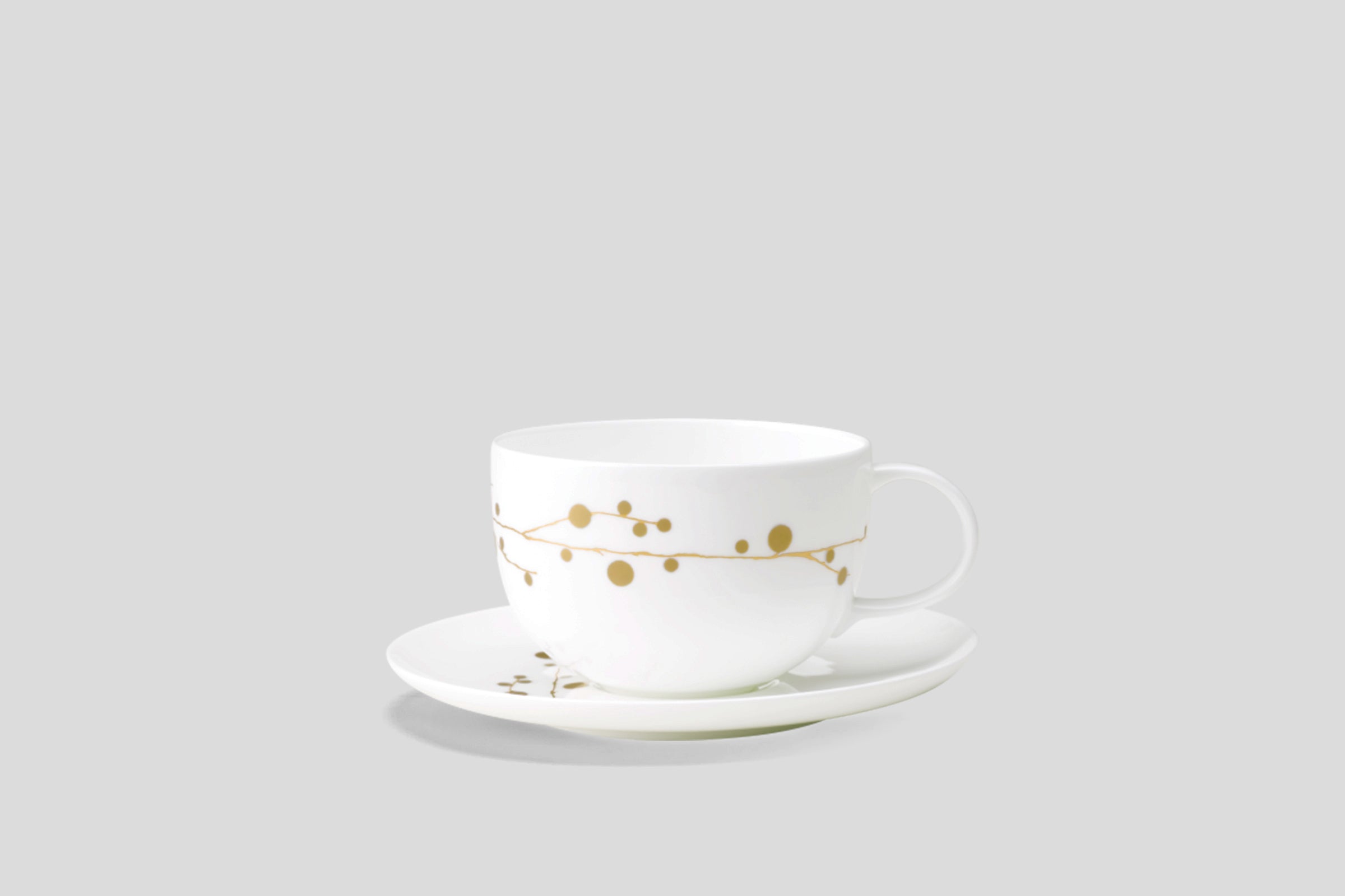 Designer-Luxury-Modern-Nikko Golden Berry Breakfast Cup & Saucer-Nikko-Golden Berry-Gold-Bodo Sperlein-Bone China-Designer-Luxury-Modern-Tasse-Becher-Kaffee Tasse