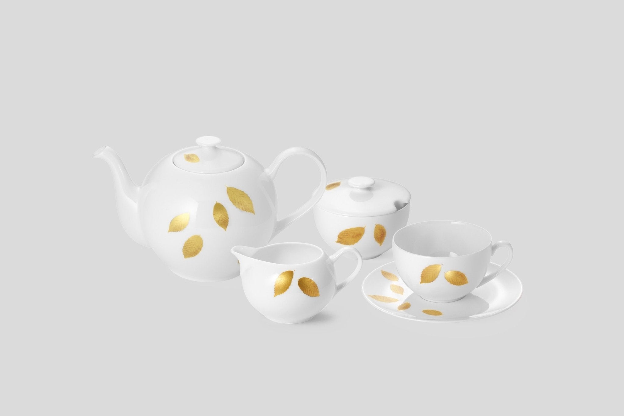 Dibbern Gold Leaf Tea Set for Two