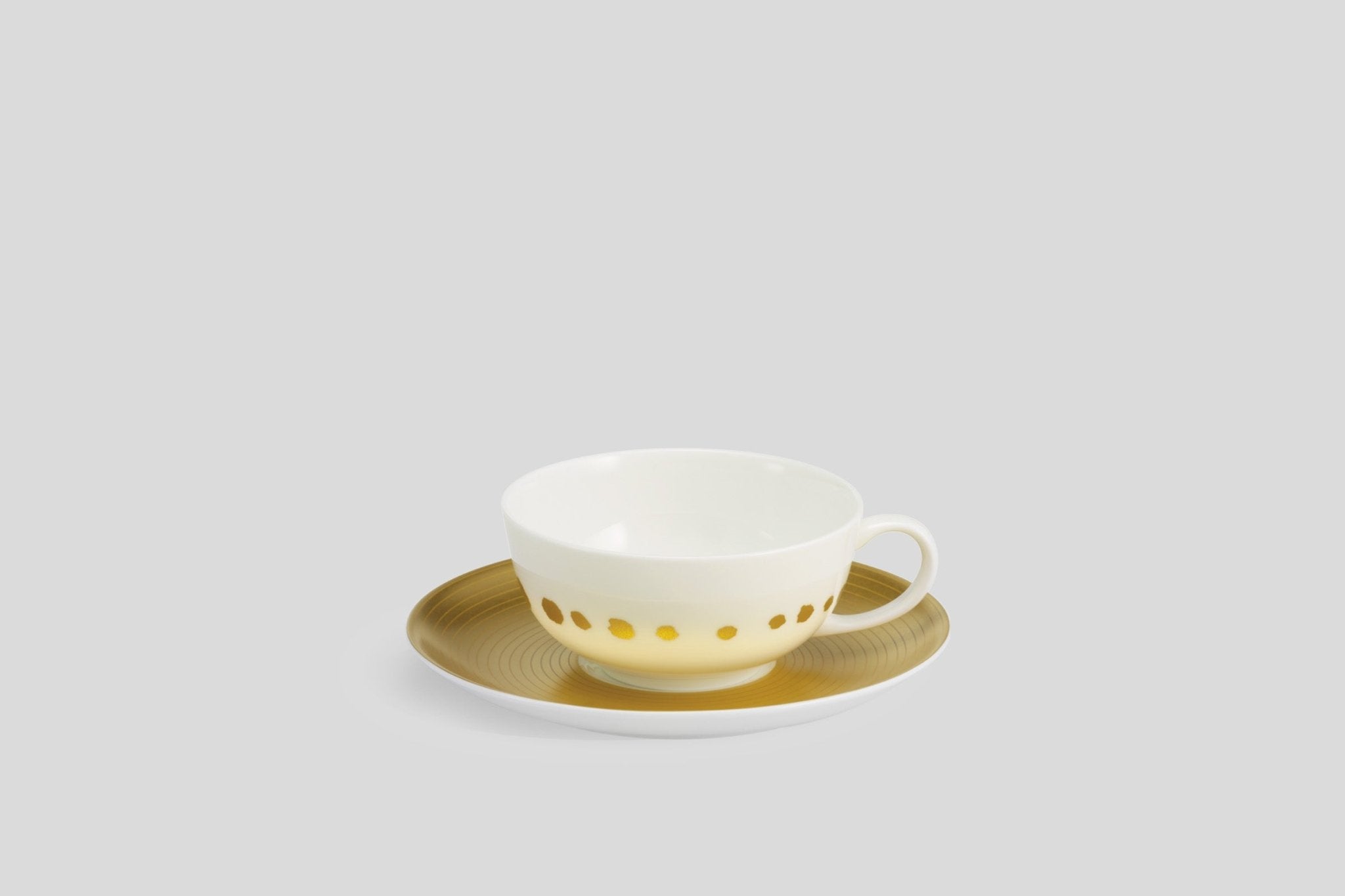Designer-Luxury-Modern-Dibbern Golden Pearls Teacup & Saucer-Dibbern-Gold-Golden Pearls-Bodo Sperlein-Bone China-Designer-Luxury-Modern-Tasse-Becher-Kaffee Tasse